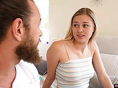 Busty Teen Amber Moore Welcomes Him Dwelling-place