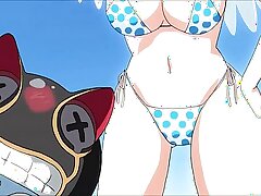down in the mouth ecchi wrestling cartoon