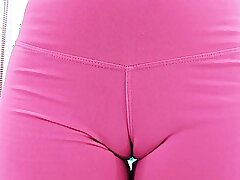 Niesamowite ciało nastolatka duże tyłek spodnie jogi cameltoe luka cipka