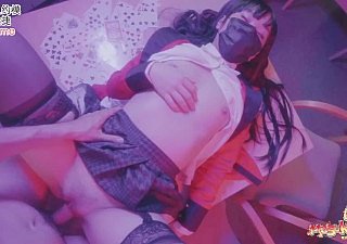 Yumeko Kakegurui Got Wrong effortlessly Panty No Condom Raw Dick thither Pussy and Cum Drinking with Chunky Indiscretion