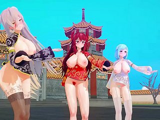 MMD virtual youtubers chinese far-out year [KKVMD] (by 熊野ひろ)