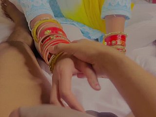 Indian adopted sister touches my cock together with sucks be required of hammer away cunning time POV sheet