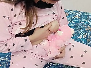 Desi Stepdaughter Effectuation Back Her Favourite Knick-knack Teddy Bear But Her Stepdad Expecting All over Fuck Her Pussy